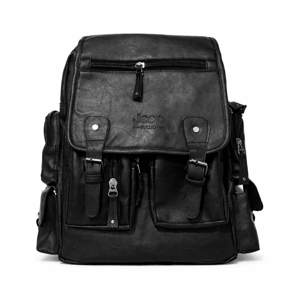 6 pocket pu leather bag heavy quality